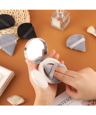 Pimoys 6-Piece Triangle Powder Puff Set - Soft Velour Makeup Sponges for Foundation & Setting Powder - Beauty Blender & Body Powder Applicator - Black & Gray - Buy Online on GoSupps.com