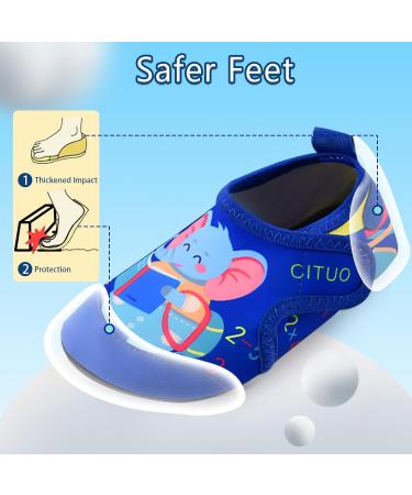 IEEILULU Blue Elephant Bathing Shoes for Kids - Velcro Fastening Water Shoes for Beach & Pool (Size 29 EU) - Buy Online on GoSupps.com
