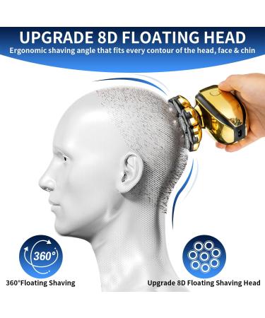 Electric Razor for Men - Cordless Waterproof Head Shaver Rechargeable Rotary Grooming Kit | Fast Charging for Bald Heads - Buy Online on GoSupps.com