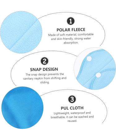 Gatuida 6Stk Women's Washable Polarfleece Menstrual Pads - Reusable Overnight Pads with Wings for Comfortable Care - Buy Online on GoSupps.com