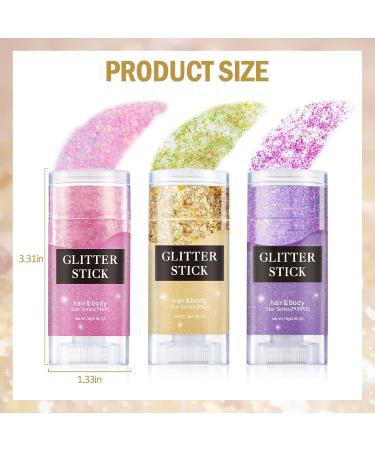  Prreal Body Glitter Mermaid Sequins Glitters for Body Face Sparkling Glitter Stick Chunky Holographic Gliter for Hair Lips Nails Makeup Festival Rave Accessories Stage Christmas Makeup 01 Gold - Buy Online on GoSupps.com