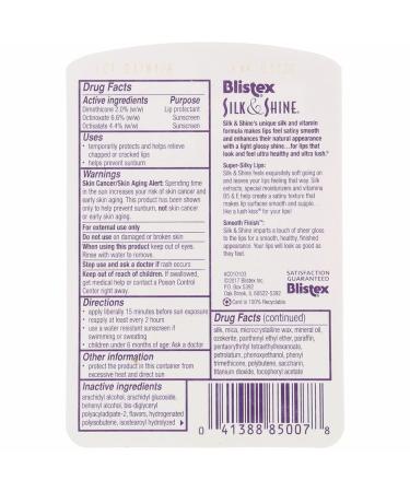 Blistex Silk and Shine Lip Protectant SPF 15 - Moisturizing Sunscreen Balm for Soft Lips | 0.13 oz | International Shipping Available - Buy Online on GoSupps.com
