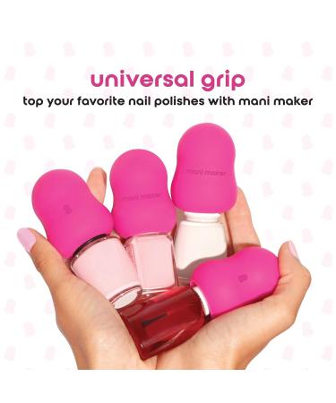 Universal Nail Polish Grip for Precision Painting | DIY Manicures & Nail Art - Easy Use for Right & Left Handed - 4 Colors (Fuchsia - Buy Online on GoSupps.com