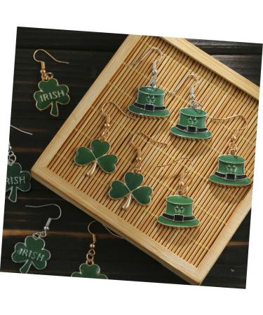EXCEART Earrings 20 pcs Shamrock Ornament Novel Four- Shape Keychain Sequins Bead Alloy Making Home Green - Buy Online on GoSupps.com