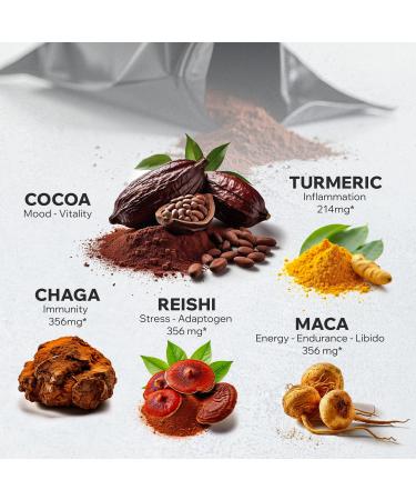 Organic Cocotropic Superfood Mushroom Hot Chocolate Mix 8 oz | Non-GMO Vegan Gluten Free Reishi Mushrooms Chaga 8 Ounce (Pack of 1) - Buy Online on GoSupps.com