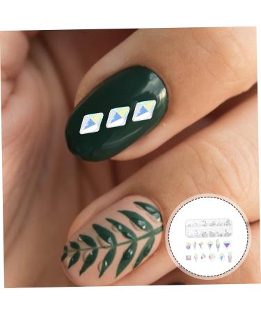 EXCEART 1 Box Strip decorate diamond jewelry nail decors nail long box nail salon supply accessories Nail set flat drill nail decorations for nail art rhinestones manicure jewelry - Buy Online on GoSupps.com