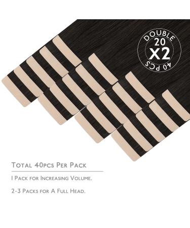 Buy Salife Tape Extensions - 40PCs Real Hair 60g 25cm Dark Brown Invisible Tape in Hair Extensions for Silky Straight Style - Buy Online on GoSupps.com