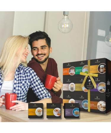 Coffee Gift Set - 9 Flavoured Instant Coffee Sachet Coffee Gifts For Men and Women With Hazelnut Coffee Caramel French Vanilla Coffee Irish Coffee Latte Coffee Christmas Gifts For Him Her - Buy Online on GoSupps.com