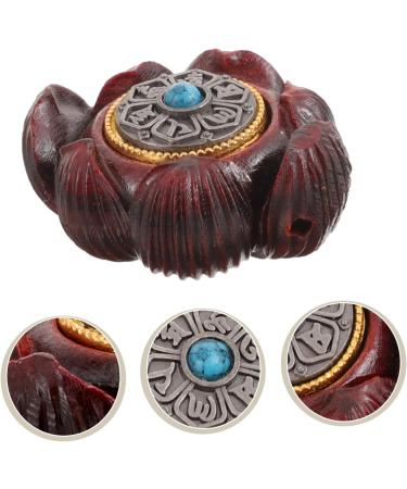 Beaupretty Hand Exercise Plate - Decorative Lotus Wood Tibetan Buddhist Pearls | 3.2x2.7cm Office Charm - Buy Online on GoSupps.com