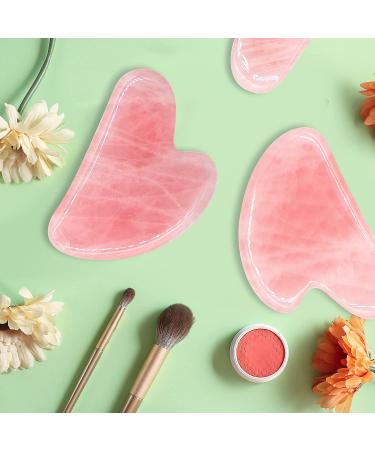 Rose Quartz Gua Sha Massage Tool for Facial & Body Spa | Jade Stone Gua-Sha Treatment for Trigger Point Acupressure Relief - Buy Online on GoSupps.com
