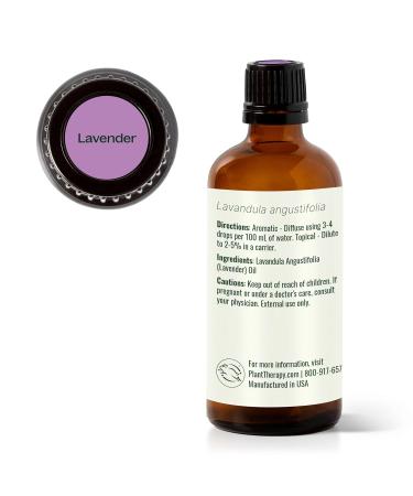 Plant Therapy Lavender Essential Oil 100% Pure Undiluted Natural Aromatherapy Therapeutic Grade 100 mL (3.3 oz) - Buy Online on GoSupps.com