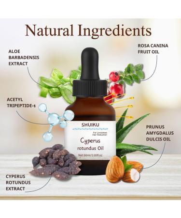 Cyperus Rotundus Oil for Hair Removal 2 PACKS 100% Pure Natural Cyprus Oil Organic Herbal Cypress Root Extract for Smooth Skin, Reducing Body Hair Growth, Ingrown Hair & Nourishment 60ml - Buy Online on GoSupps.com