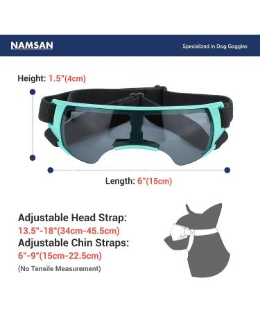 Namsan Sunglasses for Small Dogs | Windproof UV Protection & Waterproof Dog Glasses | Adjustable Rubber Band - Blue - Buy Online on GoSupps.com