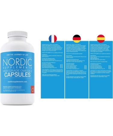 Nordic Supplements High Strength Omega 3 Fish Oil Capsules 1000mg - 365 Count - Buy Online on GoSupps.com