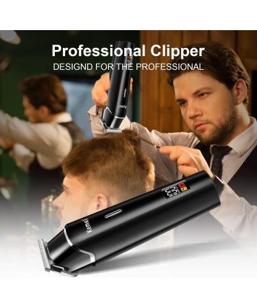KEMEI Black Hair Clippers for Men Electric Cordless Clippers for Hair Cutting Professional Barber Clippers USB Rechargeable Wireless Haircut Clippers km-1113 - Buy Online on GoSupps.com