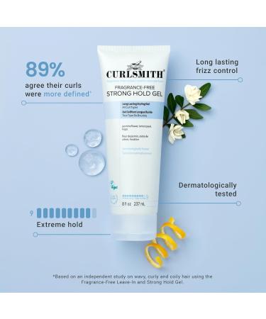 CURLSMITH Shine Gel - Strong Hold Styling Hair Gel for All Curl Types - Frizz Protection - Vegan & Fragrance-Free (8 fl oz) - Buy Online on GoSupps.com