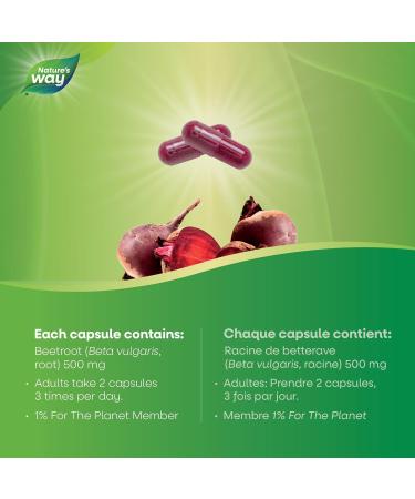 Nature's Way Beet Root Source of Antioxidant 100 Vegetarian Capsules - Buy Online on GoSupps.com