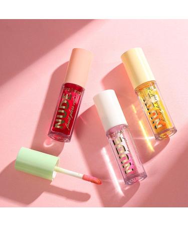 4 Colors Fruit Color Changing Lip Gloss | PH Temperature Lip Oil & Tinted Lip Stain | Long Lasting Moisturizing Lip Balm for Nourished Lips - Buy Online on GoSupps.com