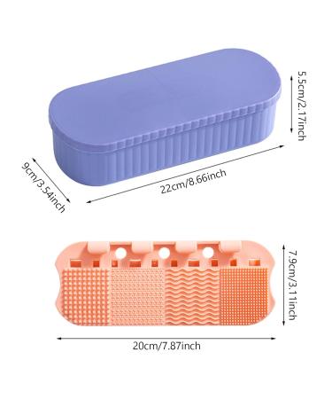 3-in-1 Makeup Brush Cleaner & Organizer with Cleaning Mat | Portable 8.7x3.5x2.2 inch Cosmetic Brush Holder for Effortless Cleaning & Drying - Buy Online on GoSupps.com