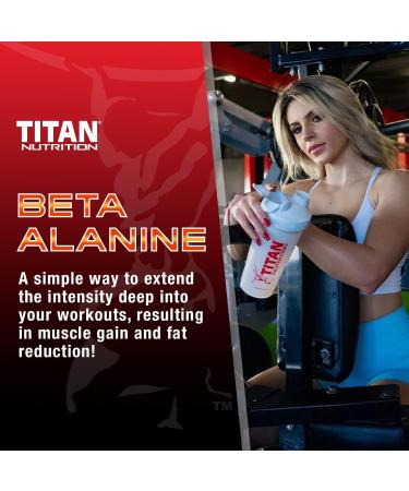 Titan Nutrition Beta Alanine - Unflavored Preworkout Carnosine Booster for Endurance Reduce Muscle Fatigue & Enhance Workout Capacity | International Shipping Available - Buy Online on GoSupps.com