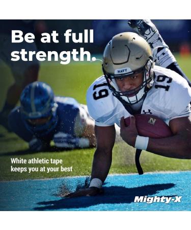 Mighty-X White Athletic Tape + PreWrap - 4 Pack - 1.5in x 45ft - No Sticky Residue - Ideal for Ankle, Climbing, Boxing - Sports Tape Athletic - Buy Online on GoSupps.com