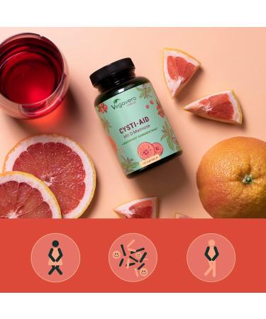 Vegavero Cystitis Complex | 120 Capsules | 100% Natural: With D-Mannose + Cranberry + Nettle + Grapefruit + Bearberry | No Additives | Urinary Comfort | Vegan - Buy Online on GoSupps.com