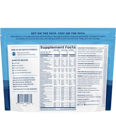 NativePath Native Hydrate Stick Packs with Electrolytes and Amino Acids Variety Pack Mixed Berry Peach Mango Tangerine 30 Servings - Buy Online on GoSupps.com