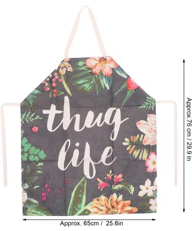 Nail Tech Apron Convenient Comfortable Breathable Flower Pattern Apron for Commercial Restaurant for BBQ for Home for Nail Shop - Buy Online on GoSupps.com