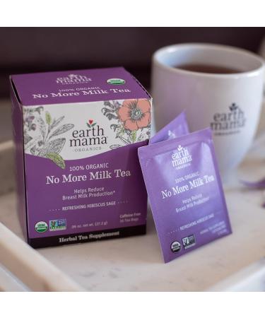 Earth Mama Organic No More Milk Tea 16-Count Box (6-Pack) | Breastmilk Production Reduction Tea for Weaning - Buy Online on GoSupps.com