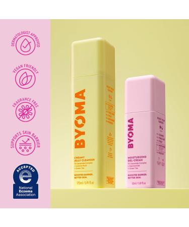 BYOMA Creamy Jelly Cleanser & Moisturizing Gel Cream Bundle - Gentle Face Wash + Lightweight Gel Lotion with Ceramides Niacinamide & Green Tea Supports Skin Barrier - 5.91 fl oz + 1.69 fl oz - Buy Online on GoSupps.com