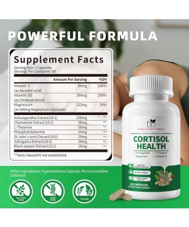 Cortisol Supplements for Women/Men - 10 in 1 Cortisol Manager Reducer Lower Detox Balance with Magnesium, Ashwagandha, L-Theanine for Stress, Sleep, Calm, Mood Support - 60 Capsules for 30 Days 60 Count (Pack of 1) - Buy Online on GoSupps.com