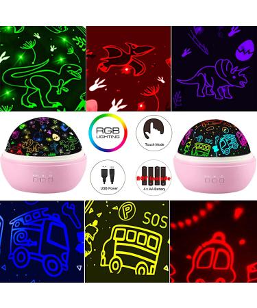 Dinosaur Toys for Girls Age 3-8 | Dino Projector 2-in-1 Kids Toys | Christmas & Birthday Gifts for 2-10 Year Old Girls - Buy Online on GoSupps.com