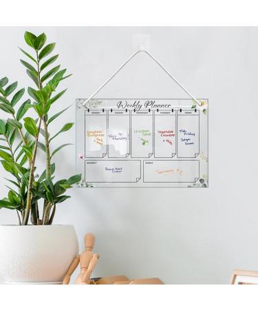 WOBBLO Acrylic Weekly Wall Planner - Acrylic Dry Erase Weekly Planner - Dry Erase Acrylic Wall Calendar - Weekly Planner Housewarming Gift - Buy Online on GoSupps.com