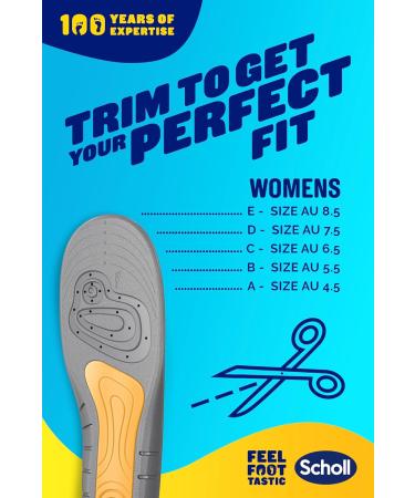 Buy Scholl Women's Gel Activ Work Insoles UK Size 3.5-7.5 - Comfortable Support for All-Day Wear - Buy Online on GoSupps.com