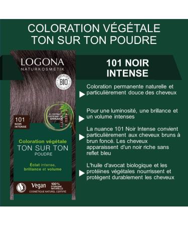 Logona Herbal Hair Color Powder 101 Black Intense - Buy Online on GoSupps.com