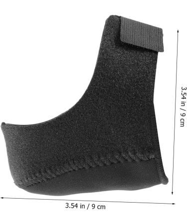 Healeved Rubber Heel Pad | Washable Heel Cushions for Men & Women | Silicone Heel Protectors - 1 Pair 9x9cm Black - Buy Online on GoSupps.com