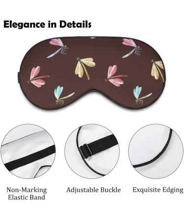 Watercolor Dragonfly Sleep Mask - Adjustable Strap, Block Light, Men & Women - Ideal for Sleeping, Travel, Nap - Cute Flying Design - Buy Online on GoSupps.com