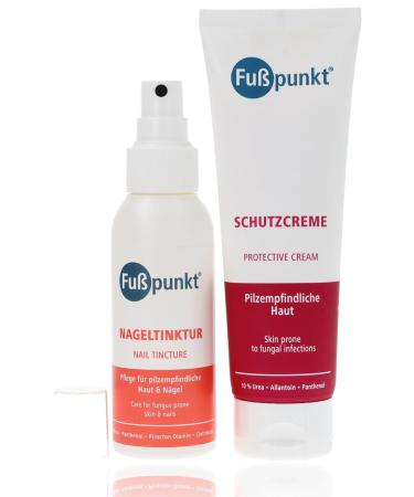 Foot Point Protective Cream & Nail Tincture Set - 125ml & 100ml for Fungus-Sensitive Skin & Nails | International Shipping Available - Buy Online on GoSupps.com