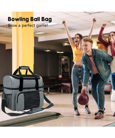 Boczif Double Bowling Bag for 2 Balls with Removable Cushion - Fits Size 16 Shoes - Ideal for Men and Women - Buy Online on GoSupps.com