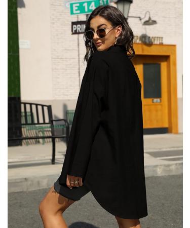Bianstore Women's Oversized Linen Blouse: Black XX-Large - Buy Online on GoSupps.com
