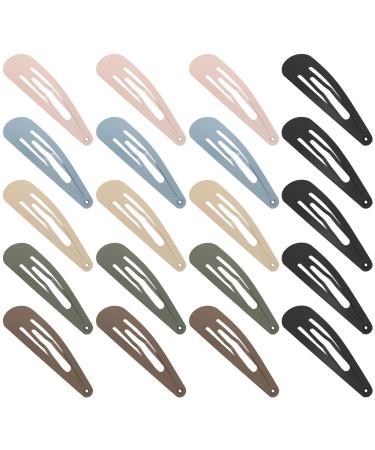 XCZYN 20 Pcs Snap Hair Clips Matte Finish Colorful Color Anti-slip Snap Clip Hair Accessories Metal Barrettes for Women Little Girls Lady Hair Styling (20 Pieces Light Color) 1 count (Pack of 20) Light Color - Buy Online on GoSupps.com