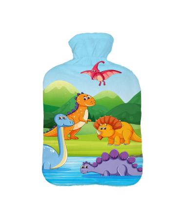Heat bottle with sweater cover 2 liter bed bottle with beautiful fleece print cover rubber heat bottle with lid white 5 dino on water 092 5 dino by water