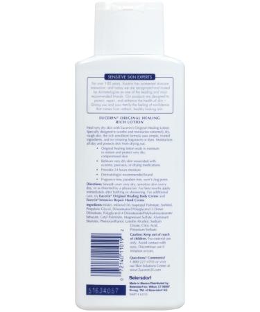 Eucerin Original Healing Lotion 8.4 oz Unscented 8.4 Fl Oz (Pack of 1) - Buy Online on GoSupps.com