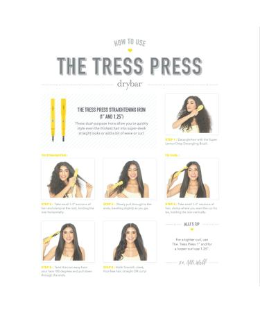 Drybar The Tress Press Straightening Iron 1.25 Inch - Professional Styling Tool for Silky Smooth Hair - Buy Online on GoSupps.com