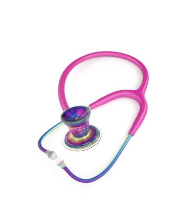 MDF Instruments Pink Glitter Kaleidoscope Stethoscope - Lightweight Titanium Dual Head Adult Use - MDR797TGL32KL International Shipping Available - Buy Online on GoSupps.com