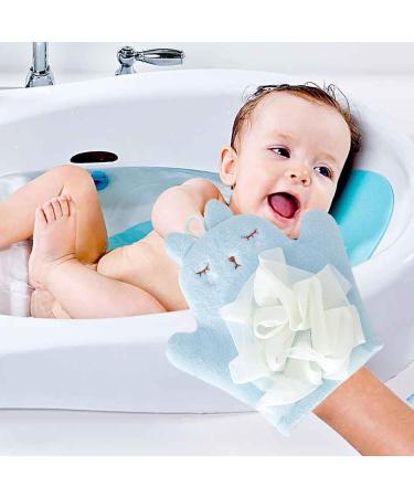 TROONZ Bath Scrubber for Kids Bath Scrubber Body Wash Towel - Gentle Body Wash Sponge Kid Body Wash Sponge Children's Bath Towel Sponge Gentle Children's Body Wash Sponge Blue - Buy Online on GoSupps.com