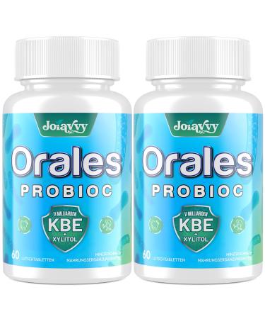 Joiavvy Oral Probiotics 11 Billion CFU for Oral Flora 7in1 Probiotic Lozenges with BLIS K12 & M18 Sugar Free Natural Mint Flavor 60 Count Pack of 2