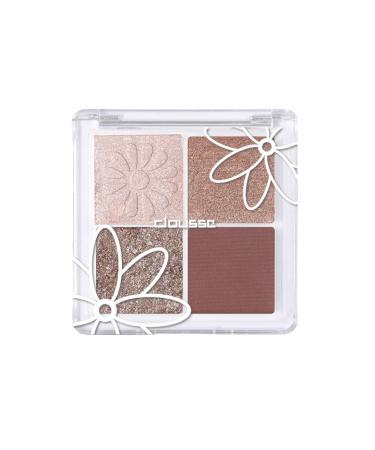 Eyeshadow Makeup Palette Waterproof 4 Colors Eye Shadow Palette | Matte and Shimmer Pigmented Blending Eye Shadow Pallet Natural Velvet Texture Eye Shadow Makeup Palette for Her Mona43henry 01
