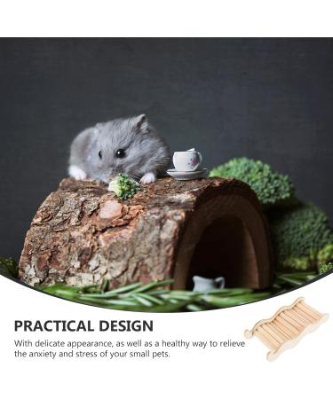 Scicalife Wood Hamster Ladder & Climbing Toys - 12cm Rabbit Bridge & Bird Playground Swing - Buy Online on GoSupps.com