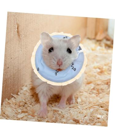 COLLBATH Small Pet Protective Ring Hamster Guinea Pig Pet Collars Pet Cone Pet Supply Cloth Sky-Blue - Buy Online on GoSupps.com